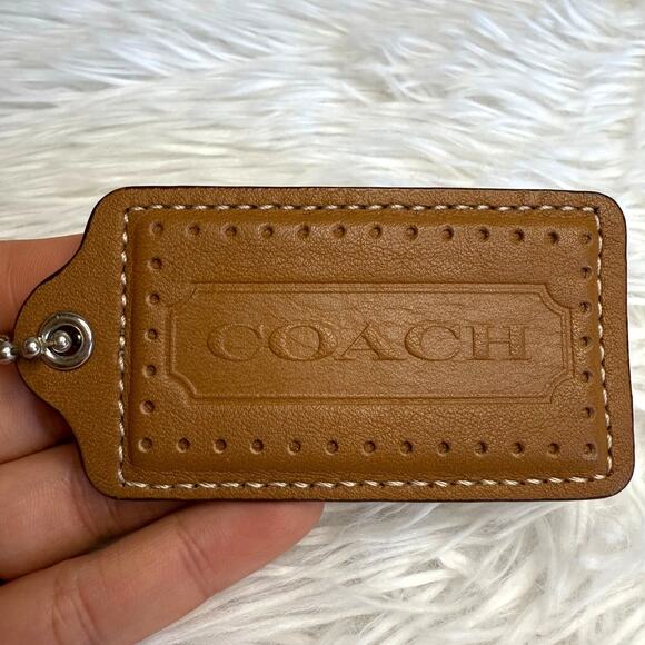 COACH Brown Fob Bag Charm Hang tag Hangtag - Picture 1 of 3